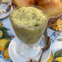 Kiwi granita   at Bam Bar in Taormina