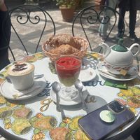 Granita was very fresh and fruity  Croissant was fresh and filled with jam. Coffee was also very good. Everything was delicious!   at Bam Bar in Taormina