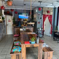 Cute and cozy inside   at Vegan 1983 in Erfurt