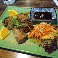 Mushrooms in nori at Vegan 1983 in Erfurt