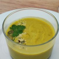 Crema fría de puerros at La Tarara de Guaso in Huesca