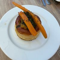 Carrot themed second dish at La Tarara de Guaso in Huesca