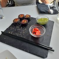 Amuse boucle with exotic dips at La Tarara de Guaso in Huesca