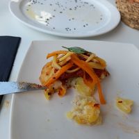 Potato mashed with carrot and parsnips at La Tarara de Guaso in Huesca