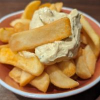 Belgische Pommes mit Curry Limette Mayo at Hier Und Jetzt in Muenster