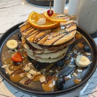 Große Portion vegane Pancakes mit Nus Nougat Creme  at Endless in Leipzig