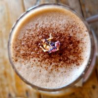 Guarana & Cacao Hot Drink at VIBE Plant Based Cafe & Restaurant in Douglas