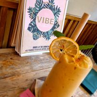 Sunshine Smoothie at VIBE Plant Based Cafe & Restaurant in Douglas