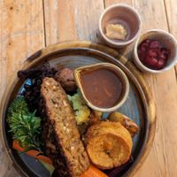 Sunday roast at VIBE Plant Based Cafe & Restaurant in Douglas