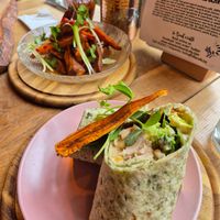 Caesar wrap at VIBE Plant Based Cafe & Restaurant in Douglas