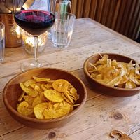 Wine and nibbles at VIBE Plant Based Cafe & Restaurant in Douglas
