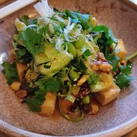 Special: Tofu and cucumber chilli peanut salad. Delicious at VIBE Plant Based Cafe & Restaurant in Douglas