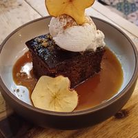 Sticky toffee pud at VIBE Plant Based Cafe & Restaurant in Douglas