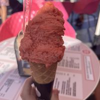Vegan strawberry ice cream  #Veganuary at Topsweet in Fuerteventura