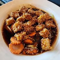 Sesame tofu at My Thai Vegan & Boba in Frisco