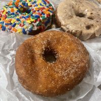 All vegan - vanilla sprinkle, chai apple cider, cinnamon sugar  at Union Square Donuts - Timeout Market in Boston