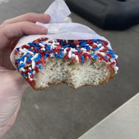 Red, white, and blue sprinkles for the 4th. Yum    at Union Square Donuts - Timeout Market in Boston