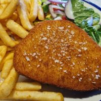 Schnitzel at The Log Cabin in Penrith