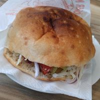 Seitan döner with pomegranate sauce at Somat Döner in Marburg