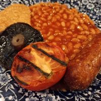 Kids' vegan breakfast (swapped egg for mushroom) at The Greyhound in Bromley