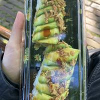 Vegan fried shrimp avocado rollls  at Mr. Sushi in Assen