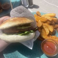 Vegan burger May 2023  at Sa Cala Beach Club in Mallorca