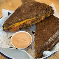 Vegan kimchi grilled toast  at Toastable in The Hague