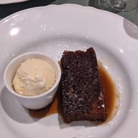 Sticky toffee pudding and ice cream at Live & Let Live Inn in Ashburton