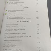 Menü Seite 1 at Hündle Berggaststätte in Oberstaufen