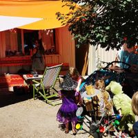 First part of the garden at Bar Bidule in Tours