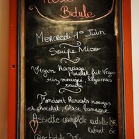 Menu of the day (changes every time) at Bar Bidule in Tours