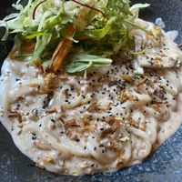 Udon mit Trüffel an Carbonara Sauce   at Bay Vegan in Halle