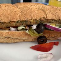 6 inch veggie patty with salad, vegan cheese & garlic mayo   at Subway in Terceira