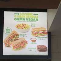 Vegan menu   at Subway in Terceira