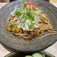 Vegan set menu - course 4 - main - yaki udon  at Yuki in the Hills in Aldgate