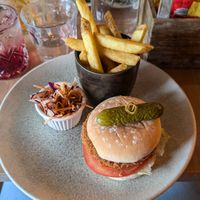 Jackfruit burger at Macgochans in Isle Of Mull