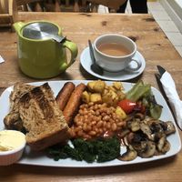 Vegan Breakfast with herbal ginger tea  at Pantri in Llanberis