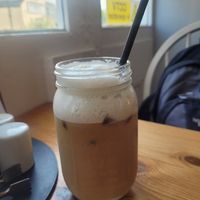 Iced Oat Latte at Pantri in Llanberis