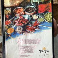 Menu cover   at The Taj in Palau