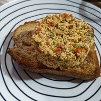 Tofu toast at RAW Coffee Company in Dubai