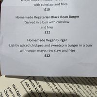 Menu 2  at The Hunters Moon Inn in Abergavenny