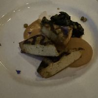 Tofu with tahini yellow beat and garlic spinach   at Alma in Minneapolis