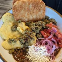 Breakfast bowl (vegan w/ green chorizo) at Basalt in Grand Rapids