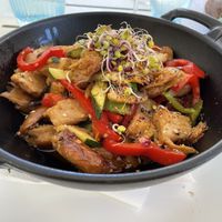 Vegan chicken chop soy  at Casablanca  in Guardamar Del Segura