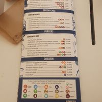 Menu at Casablanca  in Guardamar Del Segura