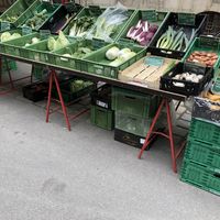 Organic stand  at Freisinger Wochenmarkt in Freising