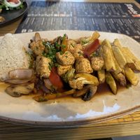 Tofu stir fryy  at Mapacho in Aguas Calientes