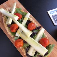 Bruschetta vegana (tiny, no salt, no pepper, 10€)  at Diciosas Percosi di Gusto in Olbia