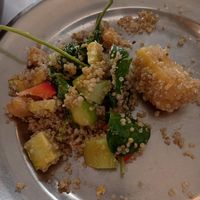 Chickpea, Quinoa, and pineapple salad at BabaJi Indian Food in Athens