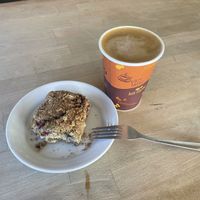 Caffe aranciata and a pastry  at Better Living Through Coffee in Port Townsend